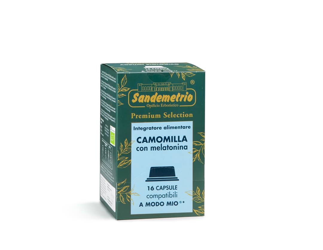 Camomilla con melatonina - Integratore Alimentare - 16 capsule